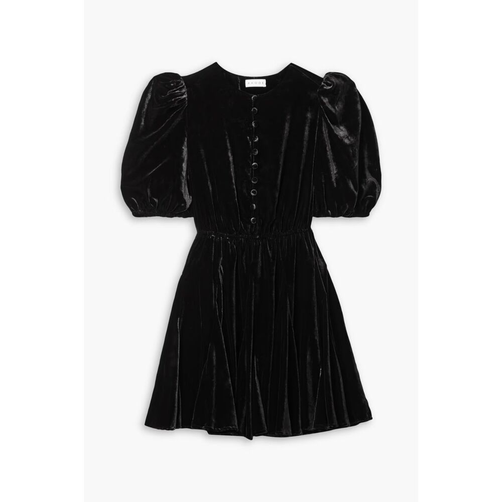 Rhode Georgia Gathered Velvet Mini Dress NWOT